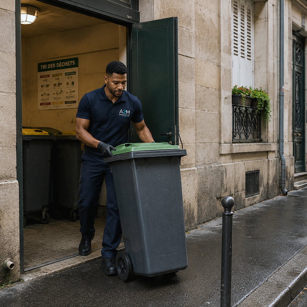 Sortie des containers d’une copropriété